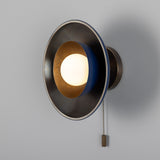 Marrakesh Pull Chain Wall Light - Antique Brass & Sapphire Blue