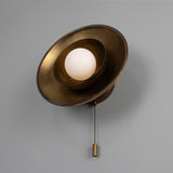 Marrakesh Pull Chain Wall Light - Antique Brass & Sapphire Blue