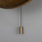 Marrakesh Pull Chain Wall Light - Antique Brass & Sapphire Blue