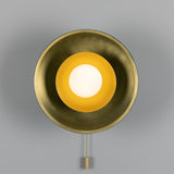 Marrakesh Pull Chain Wall Light Satin Brass & Racing Green