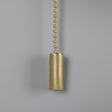 Marrakesh Pull Chain Wall Light Satin Brass & Racing Green