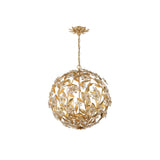 Marselle Orb Chandelier 22" Antique Gold