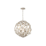 Marselle Orb Chandelier 22" Antique Silver