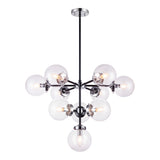 Maru Chandelier 29 Inch Chrome Clear