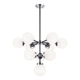 Maru Chandelier 29 Inch Chrome Opal