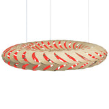 Maru Pendant Light Large Bamboo Red By David Trubridge