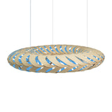 Maru Pendant Light Small Bamboo Blue By David Trubridge