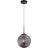 Maruna Pendant Light Matte Black Smoked Glass By Matteo