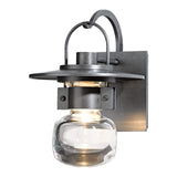 Mason Coastal Outdoor Wall Sconce - Small Coastal Burnished Steel-Hubbardton Forge