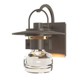 Mason Coastal Outdoor Wall Sconce - Small Coastal Dark Smoke-Hubbardton Forge