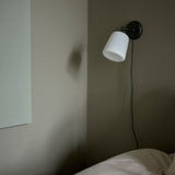Material Wall Lamp White Opal Glass By New Works Lifestyle View 2