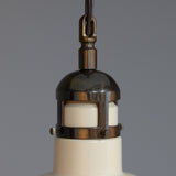 Matlock Pendant - Antique Brass / Vanilla Cream