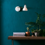 Matt Brass/Opal Laito L Opal Wall Lamp by Seed Design in Study Room