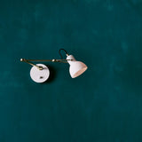 Matt Brass/Opal Laito L Opal Wall Lamp by Seed Design