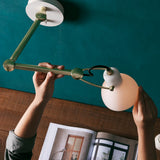 Matt Brass/Opal Laito L Opal Wall Lamp by Seed Design
