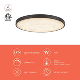 Matte Black 15inch Evelyn Flush Mount by Alora Lighting Light Source