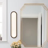 Matte Black/Alabaster 22inch Evelyn Wall/Vanity Light by Alora Lighting