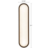 Matte Black/Alabaster 22inch Evelyn Wall/Vanity Light by Alora Lighting Dimensions