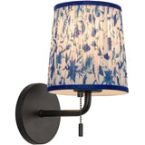 Matte Black/Blue Linen 6inch Scout Wall/Vanity Light by Alora Lighting