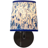 Matte Black/Blue Linen 6inch Scout Wall/Vanity Light by Alora Lighting