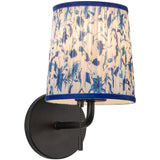 Matte Black/Blue Linen 6inch Scout Wall/Vanity Light by Alora Lighting