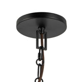Matte Black/Blue Linen Scout Pendant by Alora Lighting Details