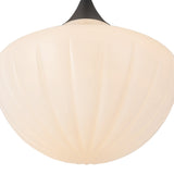 Matte Black/Glossy Ribbed Opal Glass Farrah Pendant by Alora Lighting Details