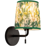 Matte Black/Green Linen 6inch Scout Wall/Vanity Light by Alora Lighting