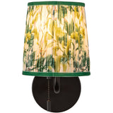 Matte Black/Green Linen 6inch Scout Wall/Vanity Light by Alora Lighting
