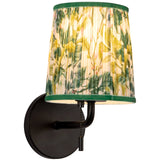 Matte Black/Green Linen 6inch Scout Wall/Vanity Light by Alora Lighting