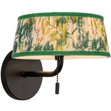 Matte Black/Green Linen 8inch Scout Wall/Vanity Light by Alora Lighting