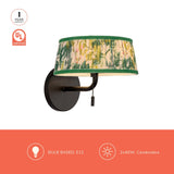 Matte Black/Green Linen 8inch Scout Wall/Vanity Light by Alora Lighting Light Source