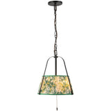 Matte Black/Green Linen Scout Pendant by Alora Lighting