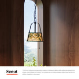 Matte Black/Green Linen Scout Pendant by Alora Lighting