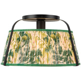 Matte Black/Green Linen Scout Semi-Flush Mount by Alora Lighting