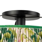 Matte Black/Green Linen Scout Semi-Flush Mount by Alora Lighting Details