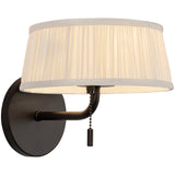 Matte Black/White Linen 8inch Scout Wall/Vanity Light by Alora Lighting