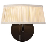 Matte Black/White Linen 8inch Scout Wall/Vanity Light by Alora Lighting