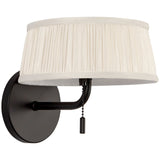 Matte Black/White Linen 8inch Scout Wall/Vanity Light by Alora Lighting
