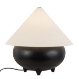 Matte Black/White Linen Rowan Table Lamp by Alora Lighting