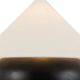 Matte Black/White Linen Rowan Table Lamp by Alora Lighting Details