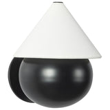 Matte Black/White Linen Rowan Wall/Vanity Light by Alora Lighting