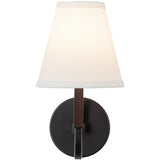 Matte Black/White Linen Sloan Wall/Vanity Light by Alora Lighting