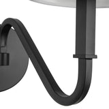 Matte Black/White Linen Sloan Wall/Vanity Light by Alora Lighting Details