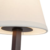 Matte Black/White Linen Sloan Wall/Vanity Light by Alora Lighting Shade Details