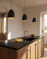 Matte Black 14inch Grant Pendant by Alora Lighting in Dining Area