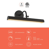 Matte Black 18inch Dottie Wall/Picture Light by Alora Lighting Light Source
