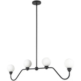 Matte Black Beckett Linear Pendant by Alora Lighting