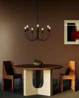 Matte Black Ember Chandelier by Alora Lighting