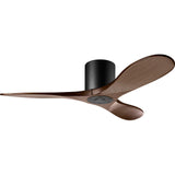 Matte Black Housing with Dark Walnut Blades Maverick smart 44" Hugger Ceiling Fan by Visual Comfort Fans
